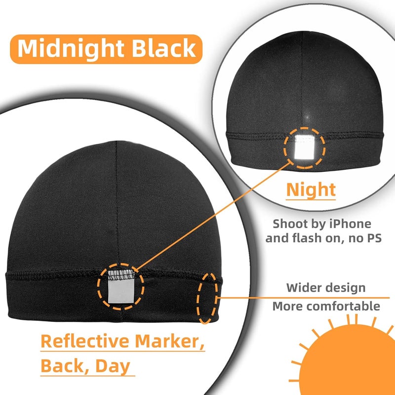 Owoniule 6 Pcs Skull Cap Sweat Wicking Helmet Liner Breathable Cycling Beanie Running Sports Hat Cooling Head Wraps for Men - Image 3